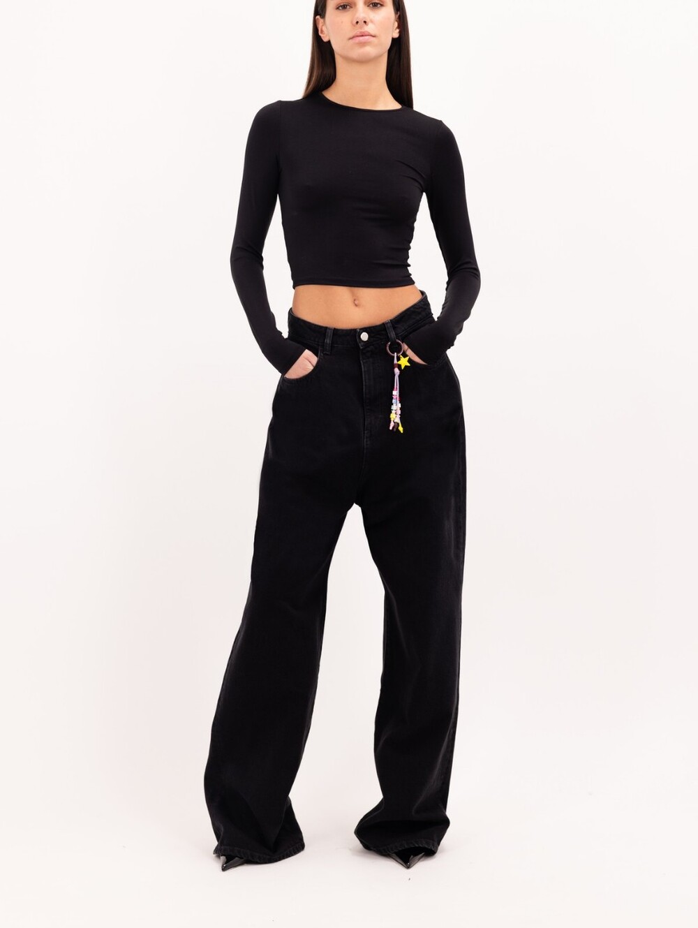 Icon Denim Coco Wide Leg Jeans in Graphite Black size 29 NWT